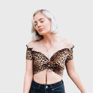 Animal Print Frill Top